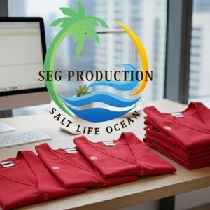 Red Vest BUTTON , Red employee vest, red vest